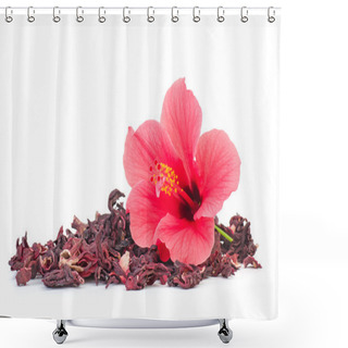 Personality  Fresh And Dried Hibiscus Flowers Shower Curtains