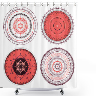 Personality  Mandala Set. Shower Curtains