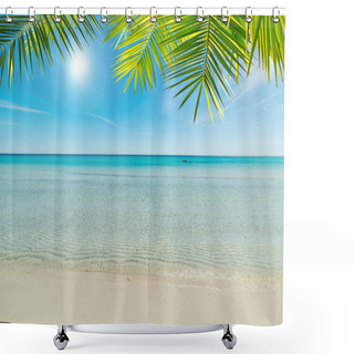 Personality  Beach Under A Shining Sun Shower Curtains