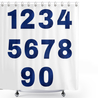 Personality  Numbers Dark Sky Shower Curtains