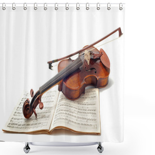 Personality  Violin And Sheet Music Shower Curtains