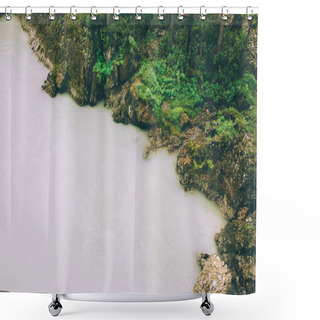 Personality  Beautiful Lake And Green Plants In Altai, Russia Shower Curtains