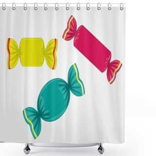 Personality  Colored Candies Shower Curtains