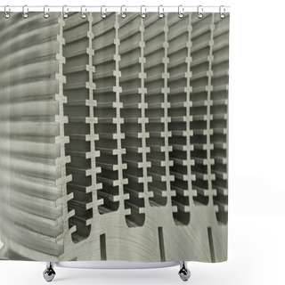 Personality  Close Up Of Heat Sink Shower Curtains
