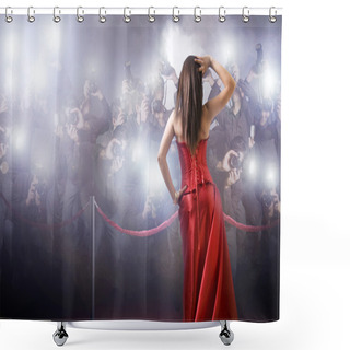 Personality  Superstar Crowded By Paparazzi Shower Curtains