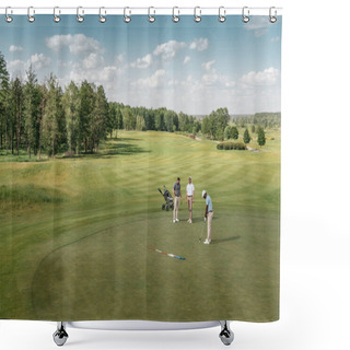 Personality  Sportsmen Playing Golf  Shower Curtains