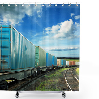 Personality  Freight Cars Shower Curtains