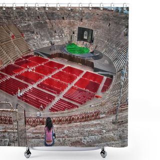 Personality  Wonderful Interior View Of Famous Verona Arena, Italy Shower Curtains