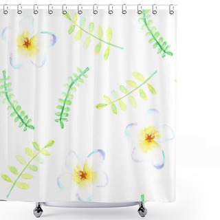 Personality  Sketch Watercolor Flowers In Vintage Style Shower Curtains