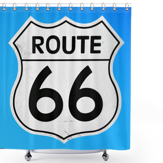 Personality  Route 66 Sign Shower Curtains