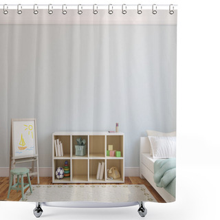Personality  Playroom Interior Fir Kid. Shower Curtains
