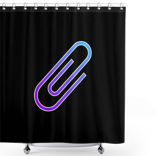Personality  Attached Blue Gradient Vector Icon Shower Curtains