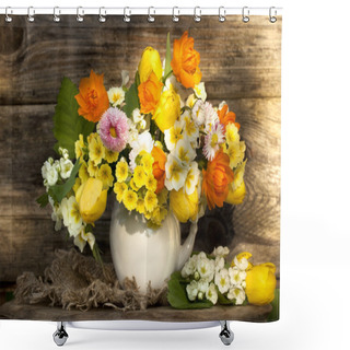 Personality  Bouquet Of Flowers Shower Curtains