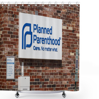 Personality  Champaign - Circa August 2019: Planned Parenthood Location. Planned Parenthood Provides Reproductive Health Services In The US V Shower Curtains