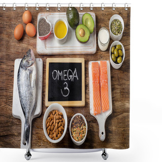 Personality  Food Rich In Omega 3 Shower Curtains