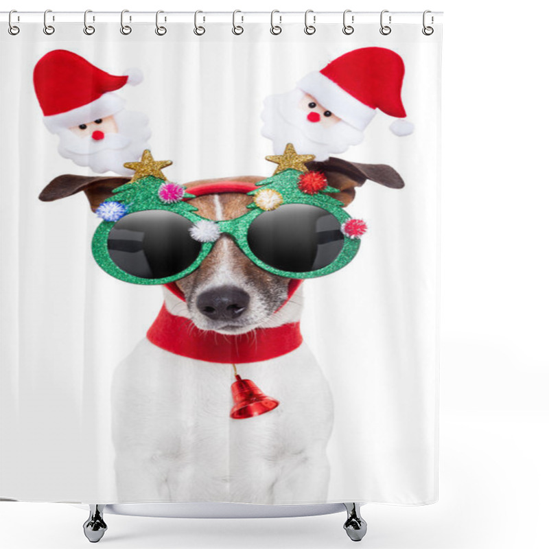 Personality  Xmas dog shower curtains