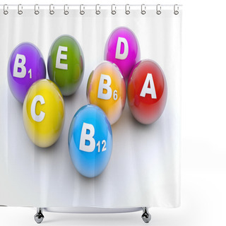 Personality  Vitamins Concept Shower Curtains