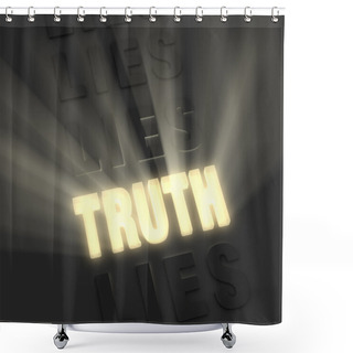 Personality  Brilliant Truth, Pale Lies Shower Curtains