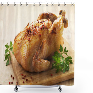 Personality  Roast Chicken Shower Curtains
