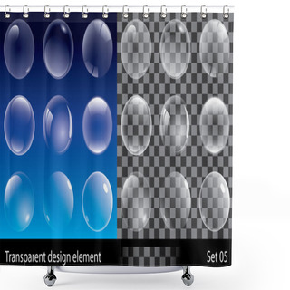 Personality  Transparent Bubbles Shower Curtains