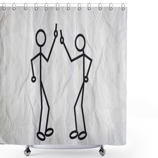 Personality  Humanoids Argue Shower Curtains
