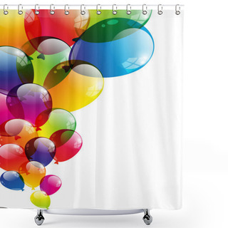 Personality  Balloon Background Shower Curtains