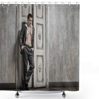 Personality  Fashion Guy Shower Curtains