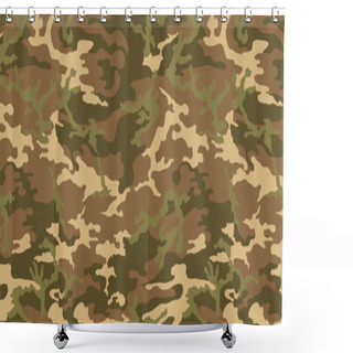 Personality  Desert Camouflage Pattern Shower Curtains
