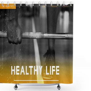 Personality  Man Exercising In Gym Shower Curtains