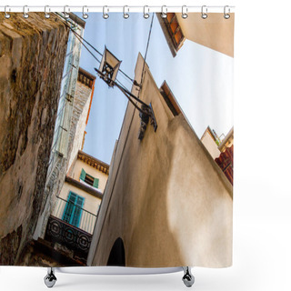 Personality  Bottom View Of Clear Blue Sky And Buildings In Tuscany, Italy Shower Curtains