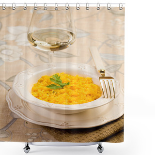 Personality  Risotto With Saffron Shower Curtains
