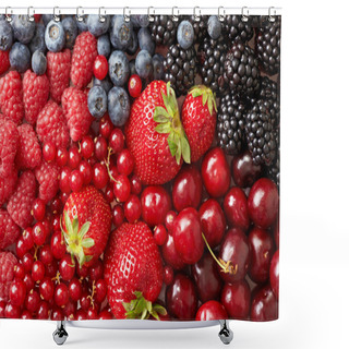 Personality  Various Berries Background Shower Curtains