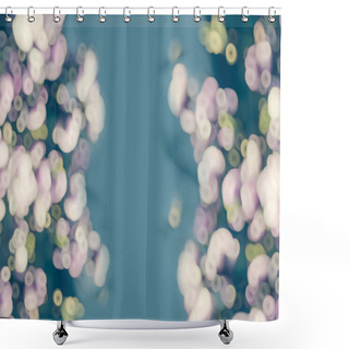 Personality  Aqua Pink Flowers Shower Curtains