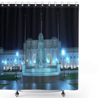 Personality  Beautiful Night View Over Washington Union Station - Travel Photography Shower Curtains
