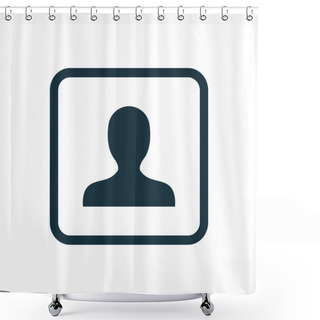 Personality  Profile Icon Rounded Squares Butto Shower Curtains