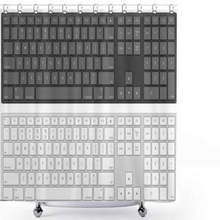 Personality  Vector Keyboard Template Shower Curtains