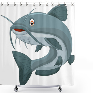 Personality  Cartoon Catfish Shower Curtains