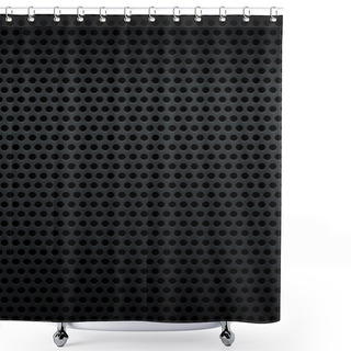 Personality  Black Metal Grill Pattern Background Shower Curtains