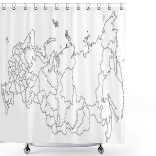 Personality  Map Of Russia Shower Curtains