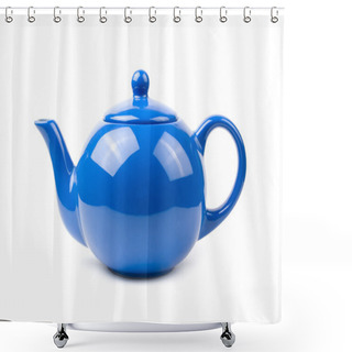 Personality  Blue Teapot Shower Curtains