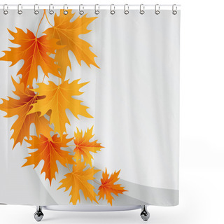 Personality  Autumn Maples Falling Leaves Background.  Shower Curtains