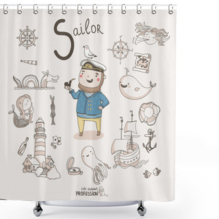 Personality  Sailor Shower Curtains