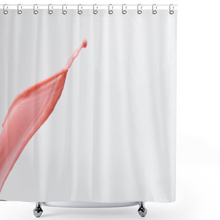 Personality  Fresh Pink Milk Splash Isolated On White Shower Curtains
