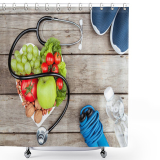 Personality  Stethoscope, Organic Food And Sport Equipment Shower Curtains