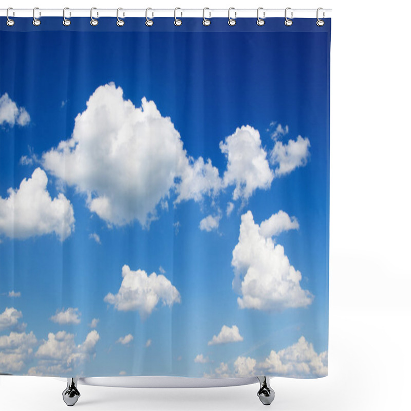 Personality  blue sky shower curtains