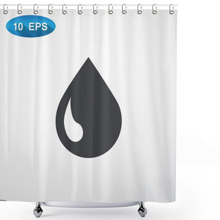 Personality  Liquid Drop Icon Shower Curtains