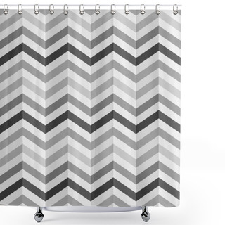 Personality  Fashion Zigzag Pattern In Retro Colors Shower Curtains