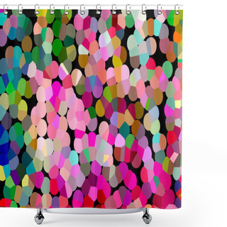 Personality  A Beautiful Horizontal Mosaic Abstract Texture Orange Yellow Red Green And Blue Color On A Dark Background Shower Curtains