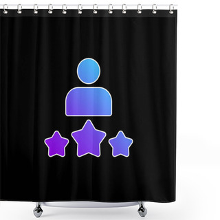 Personality  Best Employee Blue Gradient Vector Icon Shower Curtains