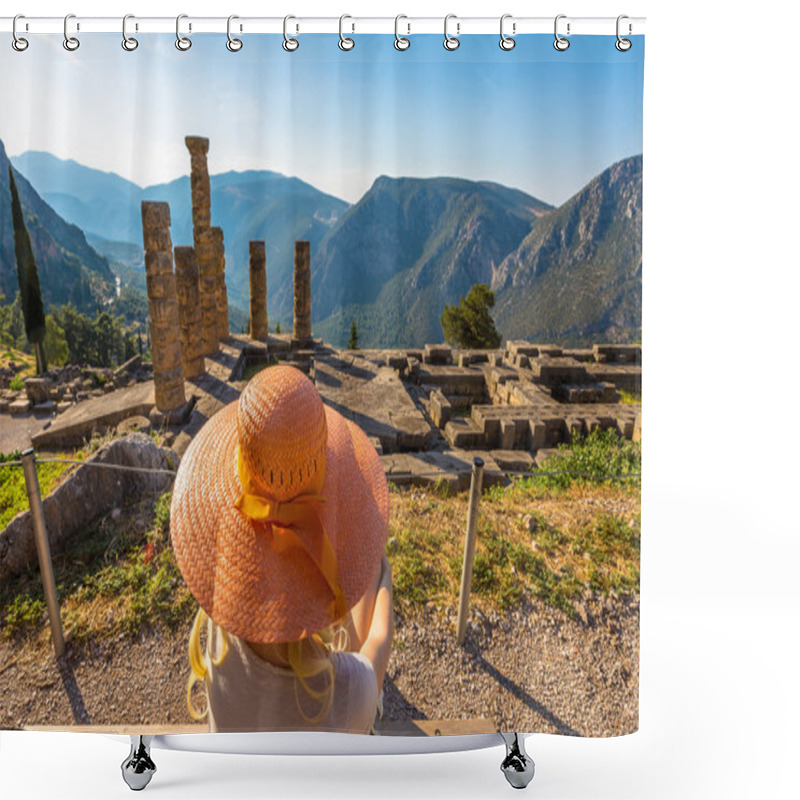 Personality  Delphi Temple Of Apollo Shower Curtains